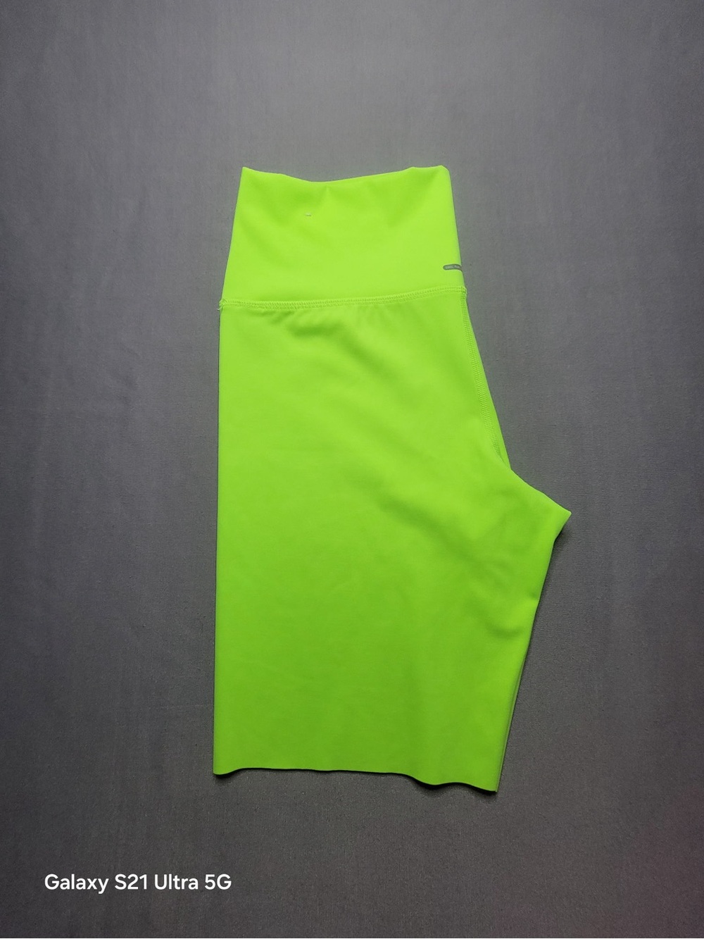High-Waist Neon Green Women's Bike Short